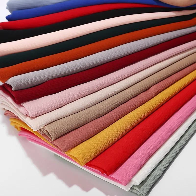 10 шт./лот гладкий складной роскошный шарф женские шифоновые шали однотонный