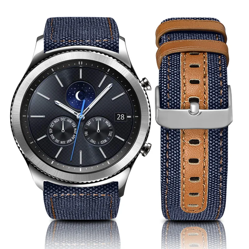 Ремешок для Samsung Galaxy Watch 46 мм Gear S3 Huawei GT 2 Amazfit GTR 47 кожаный плетеный нейлоновый