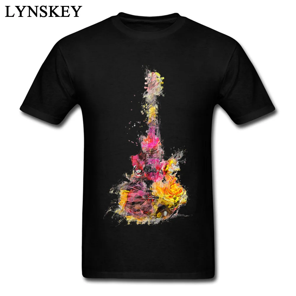 Гитара акустическая 2017 художественный дизайн мужская футболка с уникальным