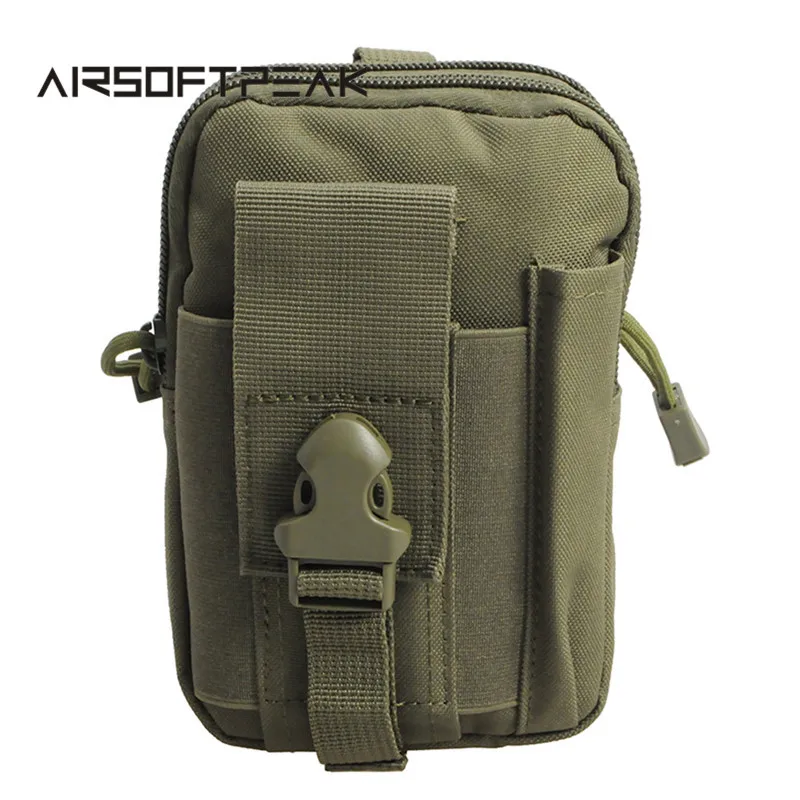 OD AIRSOFTPEAK Тактический мешок Molle Поясная сумка Спортивный подсумок Военный комплект Телефонный чехол для Iphone 7 Сумки для охоты - Цвет: OD