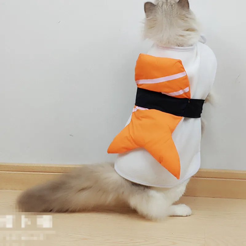 [MPK Store] Милая Одежда для кошек лосось стиль кукольная кошка нагрудник плащ