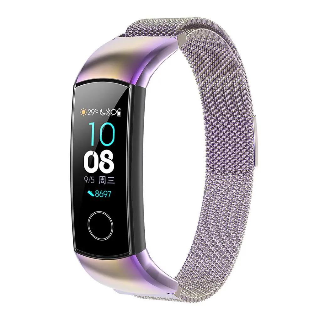 Миланский ремешок для huawei Honor Band 4/5 Широкие ремешки Нержавеющая сталь браслет умные часы браслет аксессуары