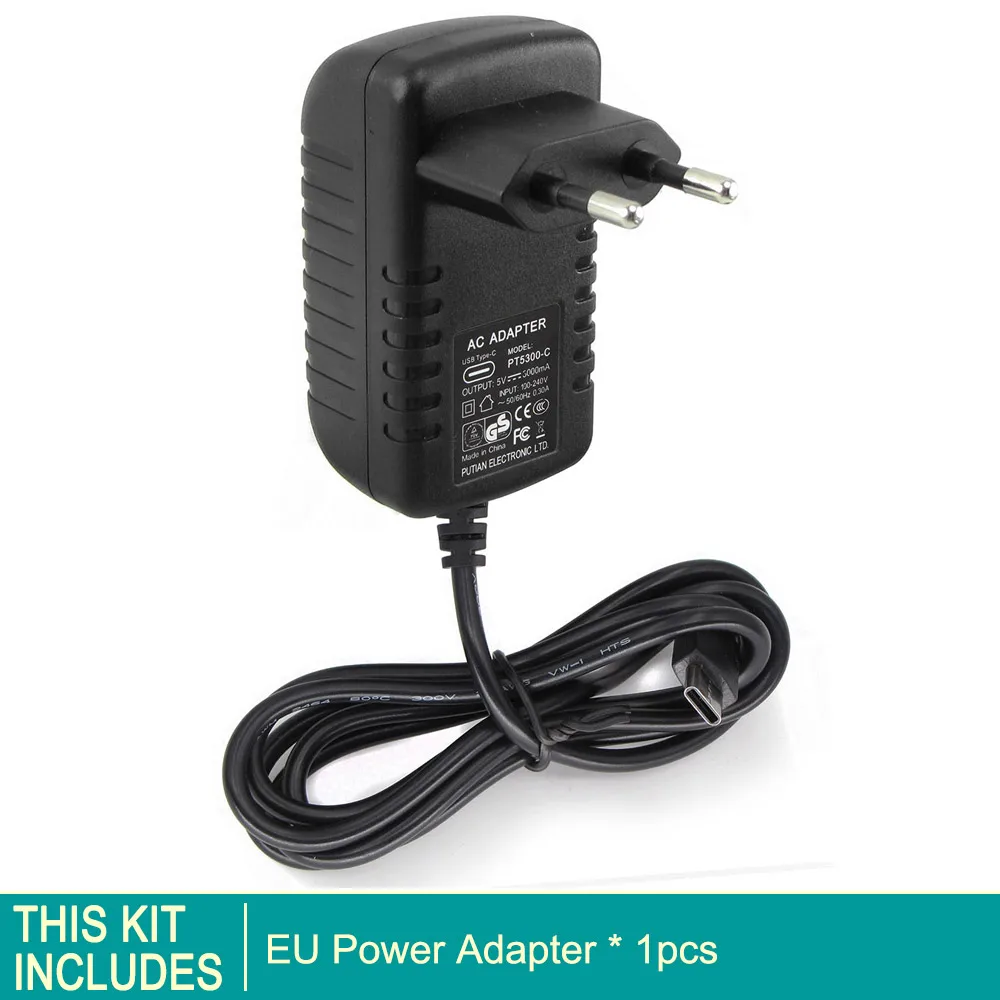 EU power adapter Raspberry PI 4 адаптер питания PI 4B Модель B 5V3A 5 V/3A 3000mA usb type-C зарядное устройство блок питания Блок питания выключатель питания - Цвет: EU power adapter
