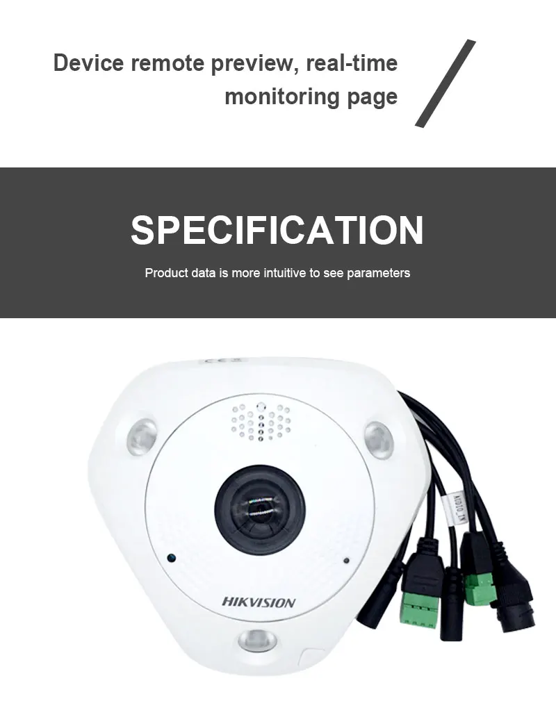 HIKVISION DS-2CD63C2F-IS, китайская версия, 12 Мп, рыбий глаз, ip-камера, поддерживает ONVIF, sd-карту, PoE IR, 360 градусов