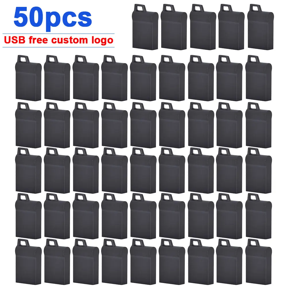 

50 шт./лот водонепроницаемый мини-Флешка 32 Гб 16 Гб usb 8 ГБ карта деловой памяти флеш-накопитель 128 ГБ металлическая вспышка usb 2,0 memoria бесплатный ...