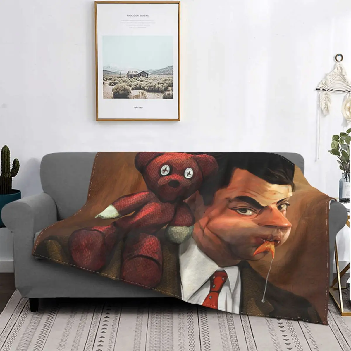 

Одеяла Mr.bean, украшение из флиса, ультра-мягкие одеяла для постельного белья, спальни, плюшевое тонкое одеяло