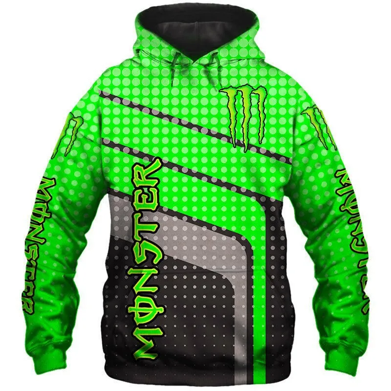 

2021 men and women 3D printed sports pullover urban trend hip-hop motorcycle jacket spring and autumn new hoodie