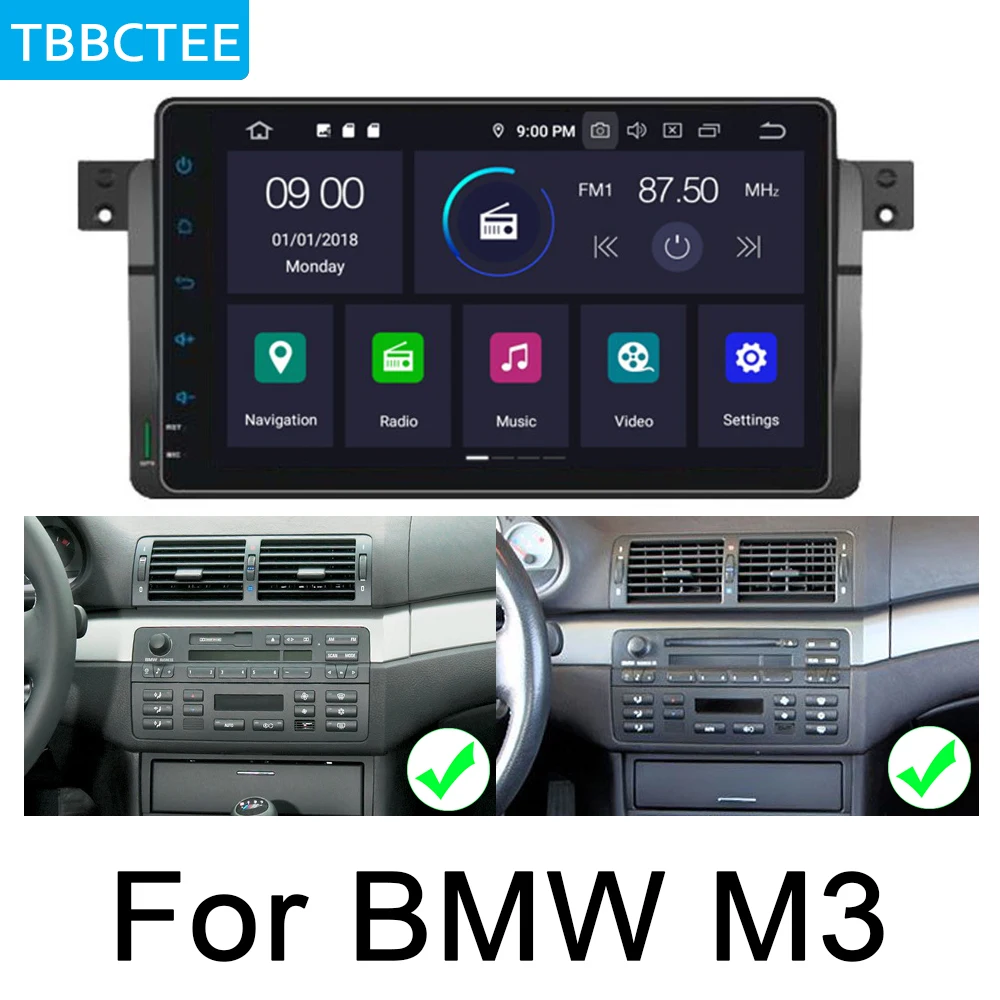 Автомобильный GPS плеер стерео аудио навигация Мультимедиа Android для BMW M3 1998 ~ 2006 4G