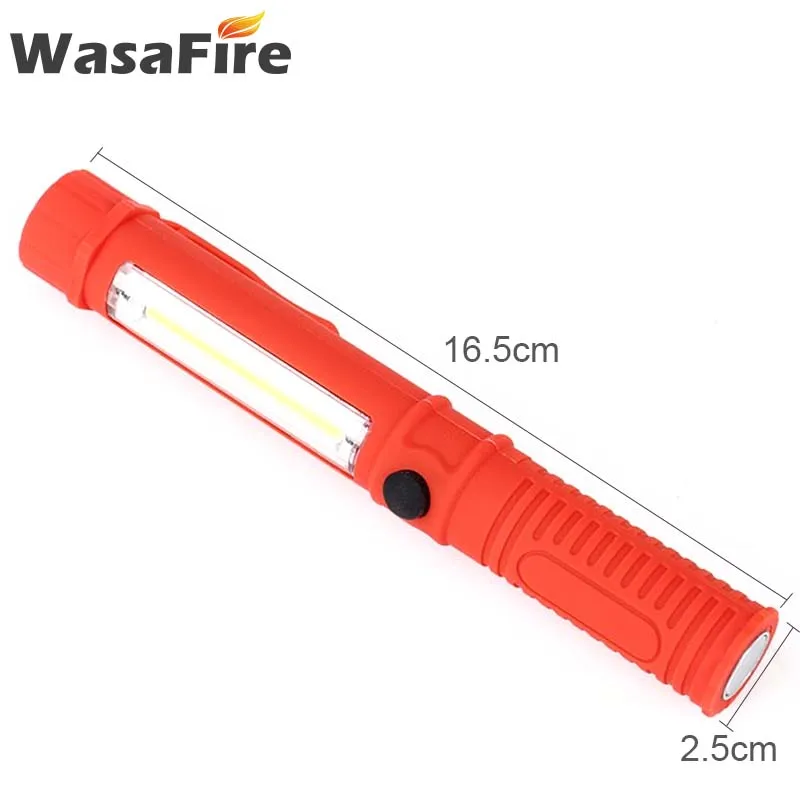 Wasafire Mini Pen Light COB LED Work Inspection Flashlight Handle Magnetic Pocket Torch Lamp for Outdoor Camping Car Repairing | Лампы и