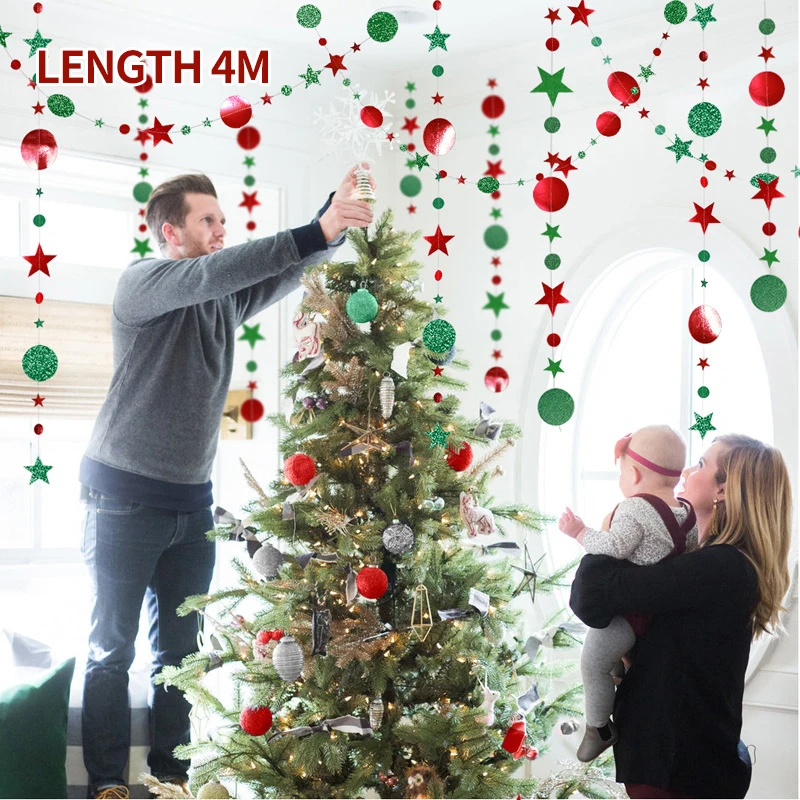 Блестящая пудра шампанское Золотая Звезда дисковая гирлянда украшения вечерние