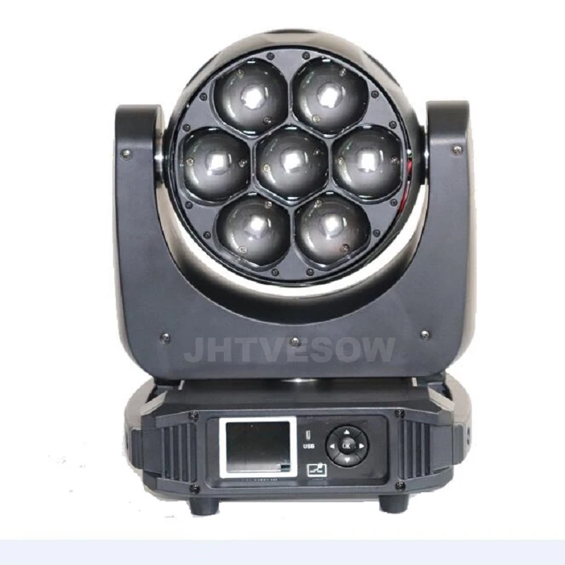 Led zoom wash beam move head 7x40 Вт rgbw moving heads dj светильник disco led dmx512 ночные вечерние свадебные с