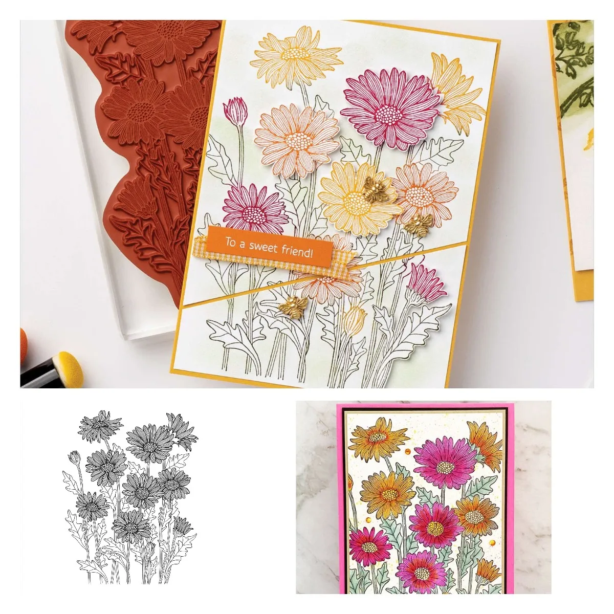 

DAISY GARDEN Flower Metal Cutting Dies Stamp DIY Scrapbooking Paper Craft DIY Album Stencil Sheets Greeting Handmade 2021 New