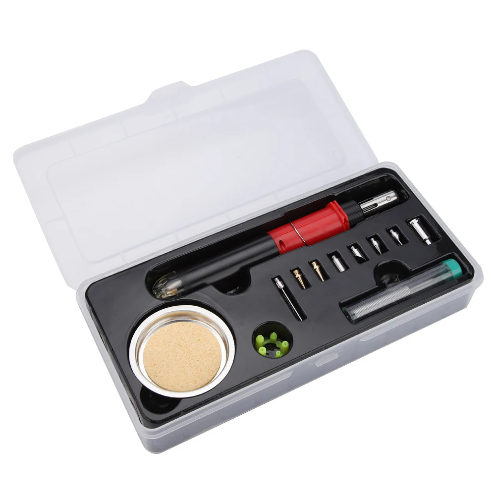 

12 in 1 Professional Pen Type Dual Function Butane Gas Soldering Iron Set Butane