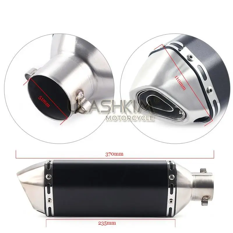 

Motorcycle Exhaust Muffler Link Pipe Carbon Fiber Exhaust middle Pipe Escape FOR honda GROM MSX125 MSX 125 2013-2015 slip on Q
