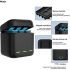 Зарядное устройство для аккумулятора для go pro hero 9, черный цвет, 1750 мАч, литий-ионный аккумулятор, аксессуары для камеры