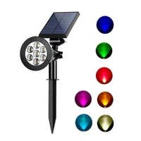solar spotlights adjustable color changing waterproof garden lawn lamp landscape spot lights porch light