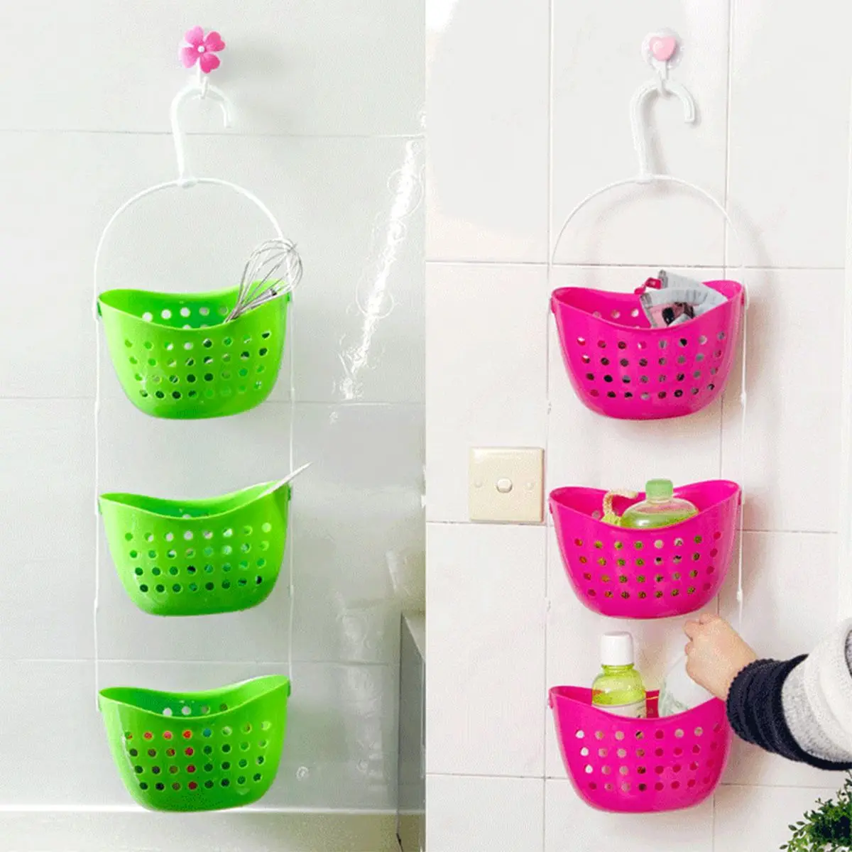 3-уровневая душевая тележка для ванной подвесная корзина кухни органайзер