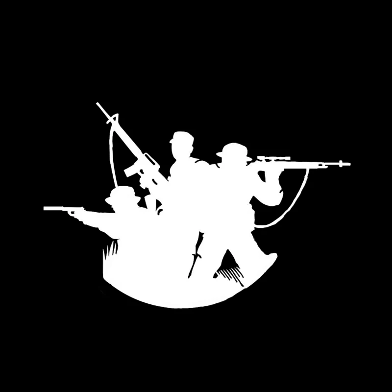 Aliauto личности пистолет автомобиля Стикеры солдат силуэт тактическая снайперская