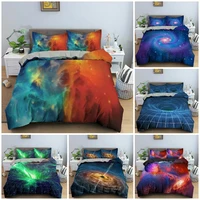 galaxy space duvet cover 3d printed bedding set for bedroom queen king size quilt cover soft comforter cover home textile sets