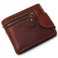 100 genuine leather wallets zipped men coin purse male portomonee small fashion man card holder wallet