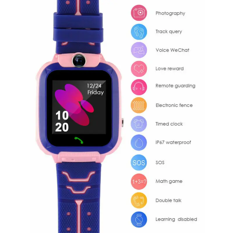 Camera Anti-Lost GPS SOS SIM Kids Smart Watch Waterproof Smartwatch Call Phone Sim For Android iOS Apple | Электроника