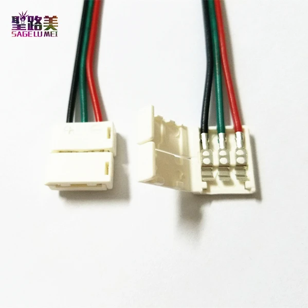 20/50/100 шт./лот 3-контактный разъем RGB шириной 10 мм ws2812b ws2811IC светодиодный одинарный