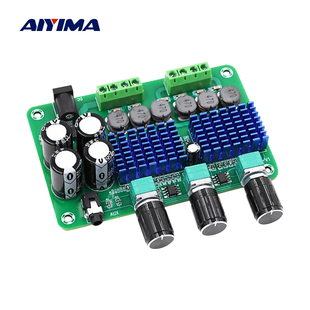 Цифровой усилитель мощности AIYIMA TPA3116D2 аудиоплата 2x50 Вт + 100 2 1 сабвуфера для