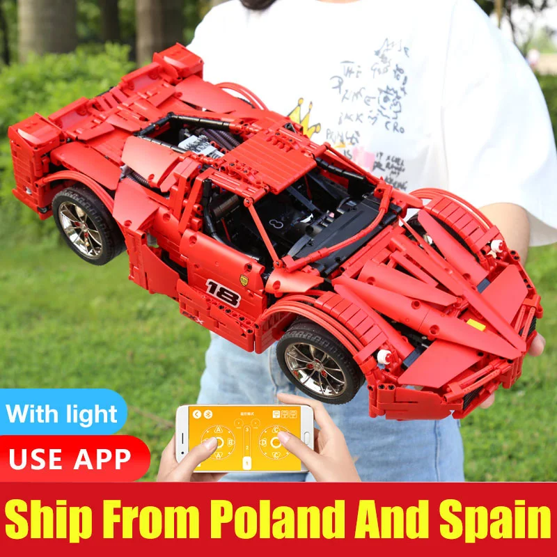 Yeshin 13085, функциональная Автомобильная машина FXX, Спортивная скоростная Гоночная машина, модель 1:8 автомобиля, детские рождественские подарки, строительные блоки