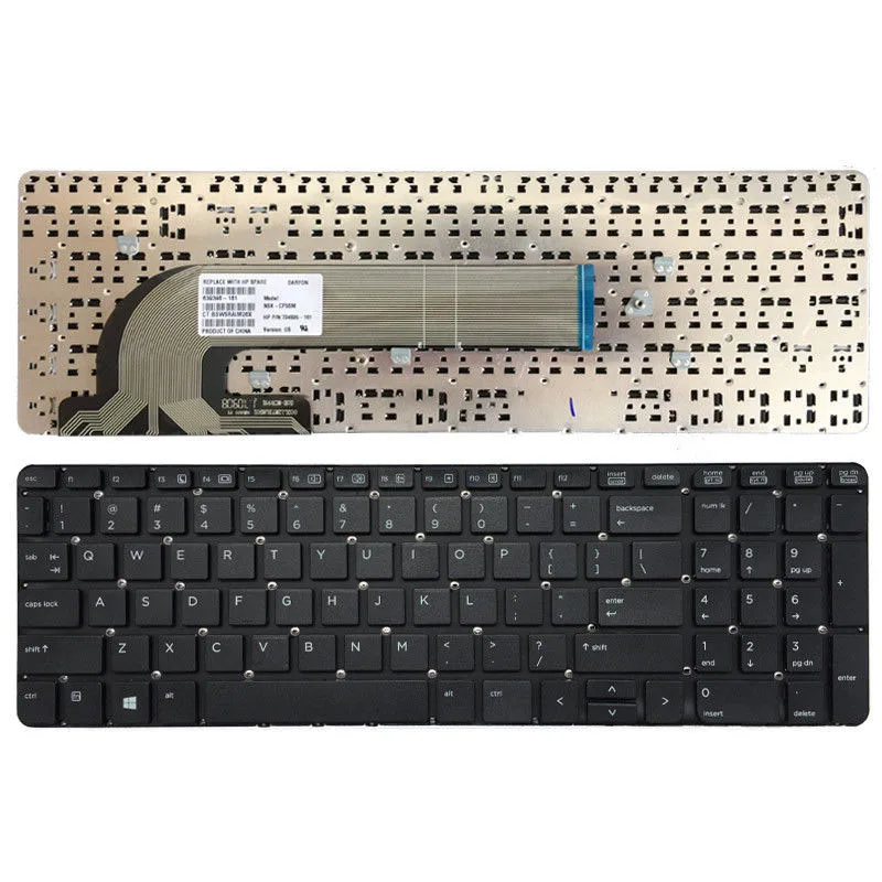 

New US laptop keyboard for HP PROBOOK 450 G0 450 G1 470 455 G1 450-G1 450 G2 455 G2 470 G0 G1 G2 S15 / S17 Black without frame
