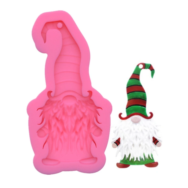 

Gnomish Keychain Epoxy Resin Molds Christmas Santa Pendant Silicone Mould DIY Resin Arts Crafts Xmas Jewelry Making Tools