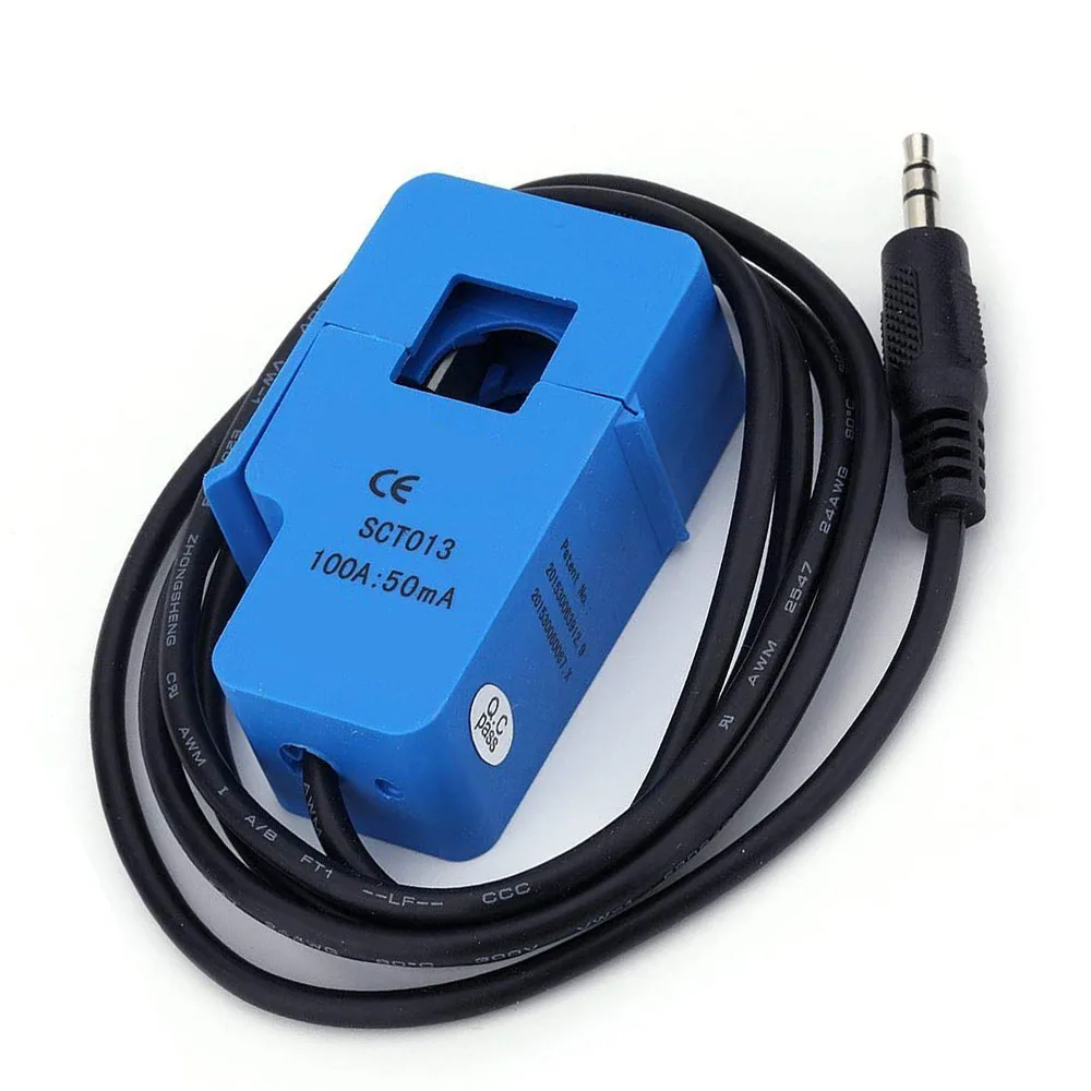 Датчик переменного тока Инвазивный раздельный трансформатор датчик 100 А 50 мА -
