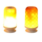 Светодиодсветильник лампа с эффектом пламени, 4 режима, датчик силы тяжести, E27, B22, E14, 12 Вт, Мерцающая декоративная лампа