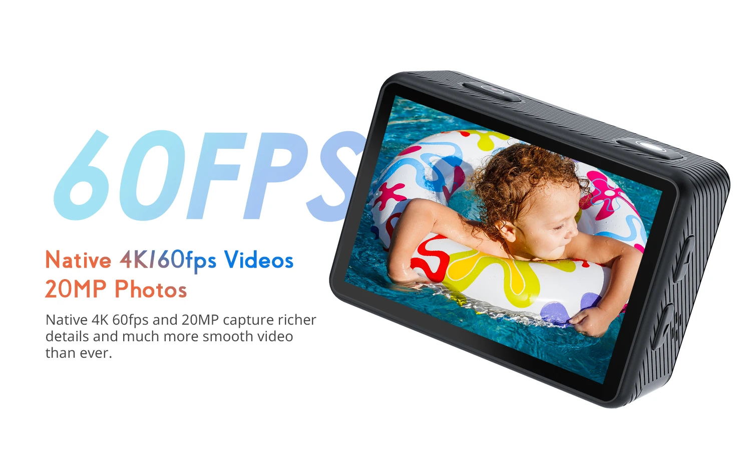 COOAU SPC02 Экшн-камера Ultra HD 4K / 60fps WiFi 2 0 &quot20MP подводный водонепроницаемый шлем видео