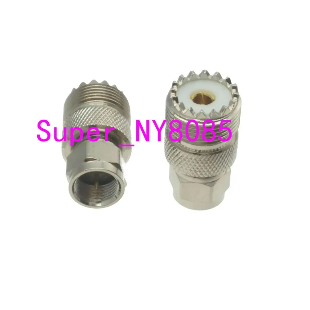 SO239 to F Plug UHF PL259 SO239 до F ТВ система видеонаблюдения штекер и Женский Разъем RF коаксиальный адаптер разъем - Цвет: SO239 to F Plug