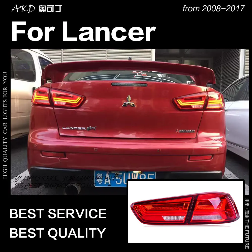 Автостайлинг AKD для Mitsubishi Lancer задние фонари 2008 2017 EX светодиодные DRL сигнал тормоза