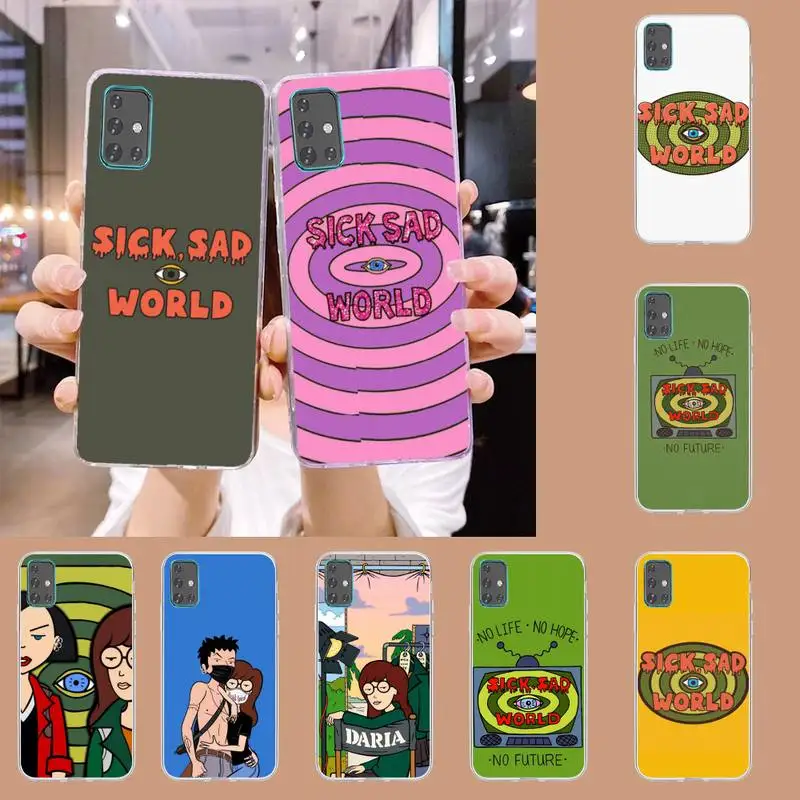 

Sick Sad World Phone Case For Samsung S21 S30 S10 S9 S8 S7 A31 A12 A70 A52 A30 lite plus ultra soft Cover Fundas TM