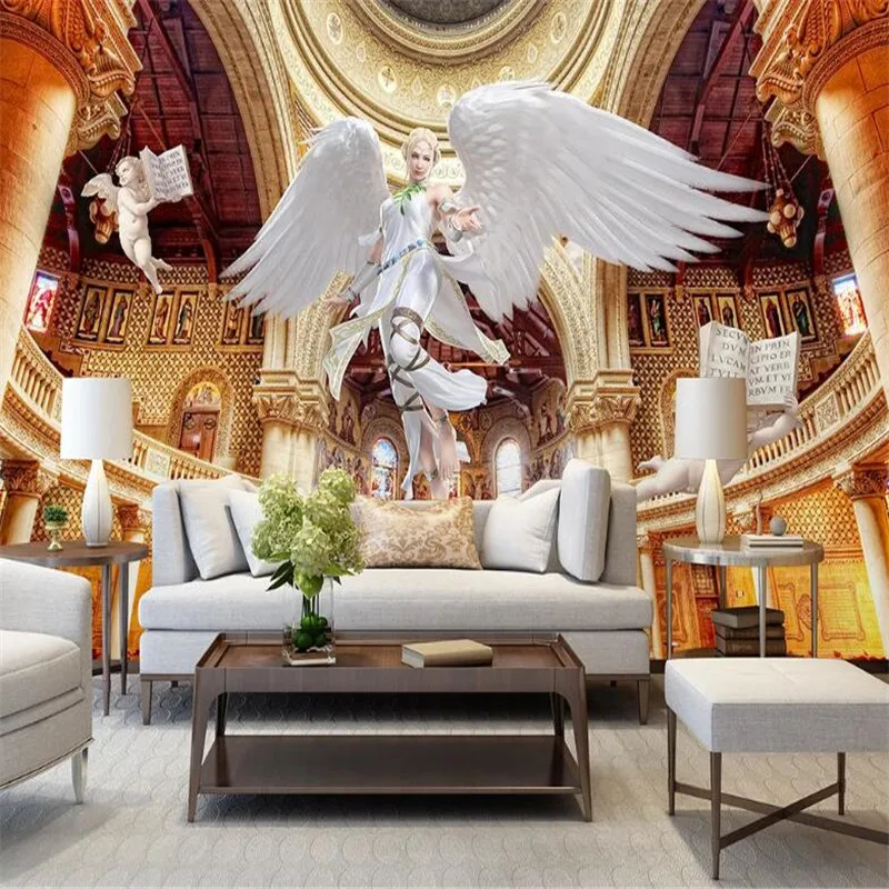 Milofi пользовательские 3D обои росписи Европейский ангел мечты красота ТВ спальня