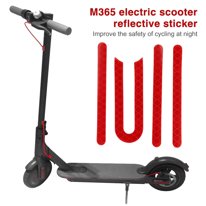 Reflective Sticker For Xiaomi Mijia M365 Electric Scooter Pro Front Rear Wheel Tyre Cover Protective Shell El | Спорт и развлечения