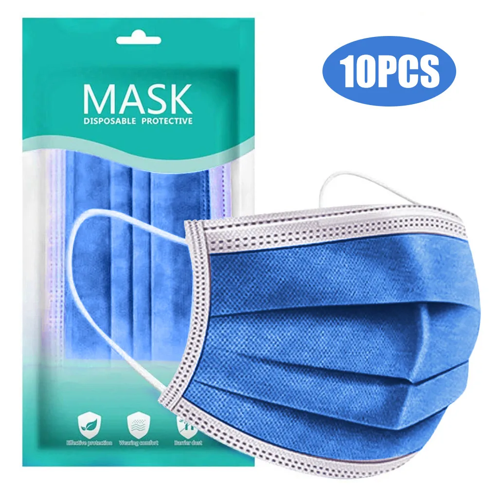 

10pcs Disposable Face Mask Personal Facial Masks 3ply Masks for face Women Halloween Cosplay Mascarillas Desechables 마스크