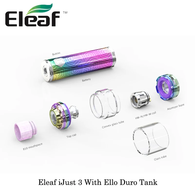 Электронная сигарета Eleaf iJust 3 80 Вт встроенная батарея 3000 мА/ч атомайзер ELLO Duro