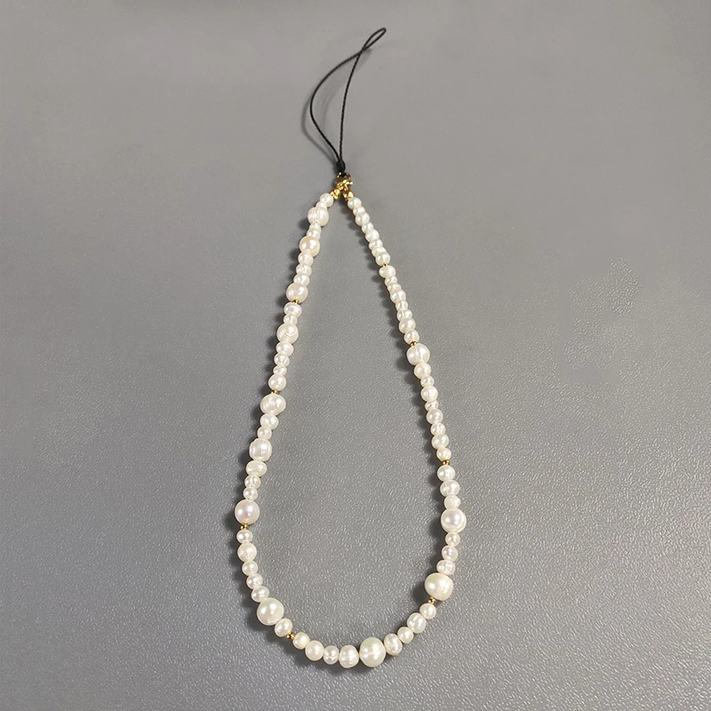 Classic Versatile Natural Freshwater Pearls Mobile Phone Straps Lanyard Minimalist Fine Jjewelry Ladies Daily Decoration Chain
