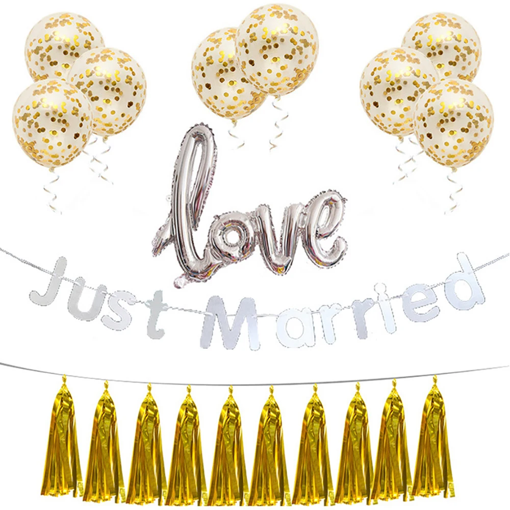 30 шт./компл. любовь фольгированный шар конфетти с воздушными шарами украшения для