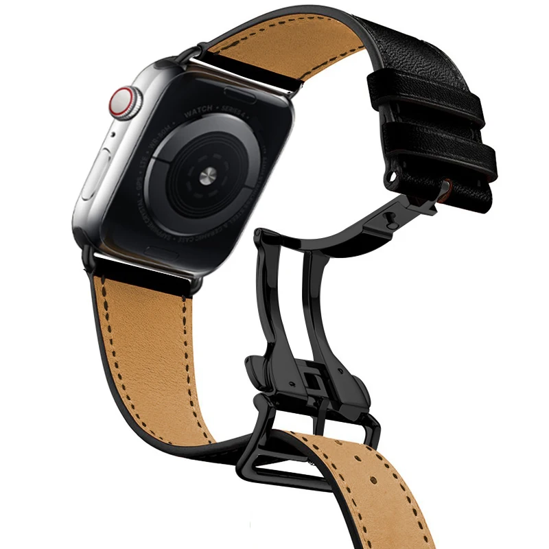 Браслет для часов Apple Watch Seires 4 5 40-44 мм ремешок из натуральной кожи для herm Apple Watch Band Series 1 2 3 iWatch Ремешки для наручных часов