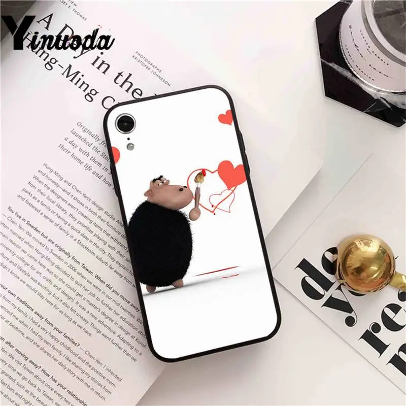 

Yinuoda hedgehog Sheep Phone Case cover For iPhone X 8 7 6 6S Plus XS MAX 5 5S SE XR 11 12 Pro Promax coque