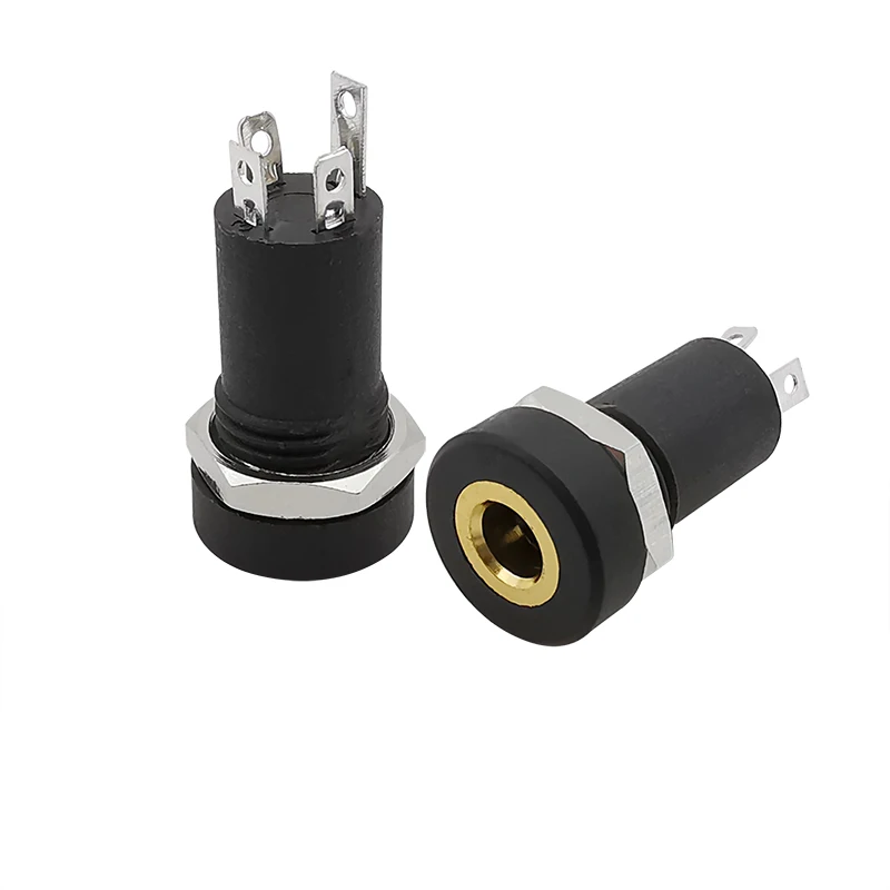 

1/2/5Pcs PJ-392A 4 Pin 3.5mm Audio Jack Socket 4 Pole Stereo Solder Panel Mount Connector With Nuts 3.5 mm Headphone Female