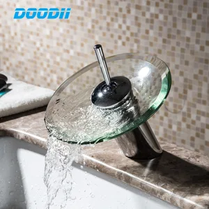 Смеситель для ванной комнаты, смеситель для раковины из нержавеющей стали, кран со стеклянным краем для горячей и холодной воды с водопроводной трубой Torneira