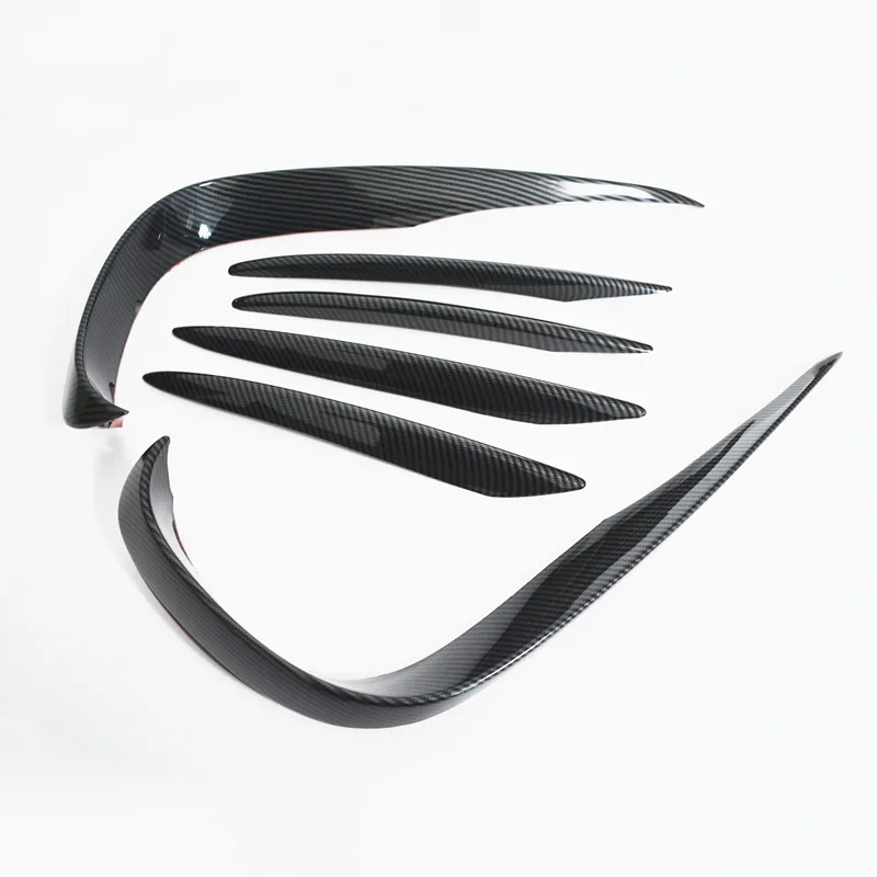 spesifikasi Serat Karbon Warna Styling Untuk Mercedes Benz E Class E63 E43 Depan Belakang Bumper Kabut Lampu Grille Bilah Cover Air Pisau Stiker