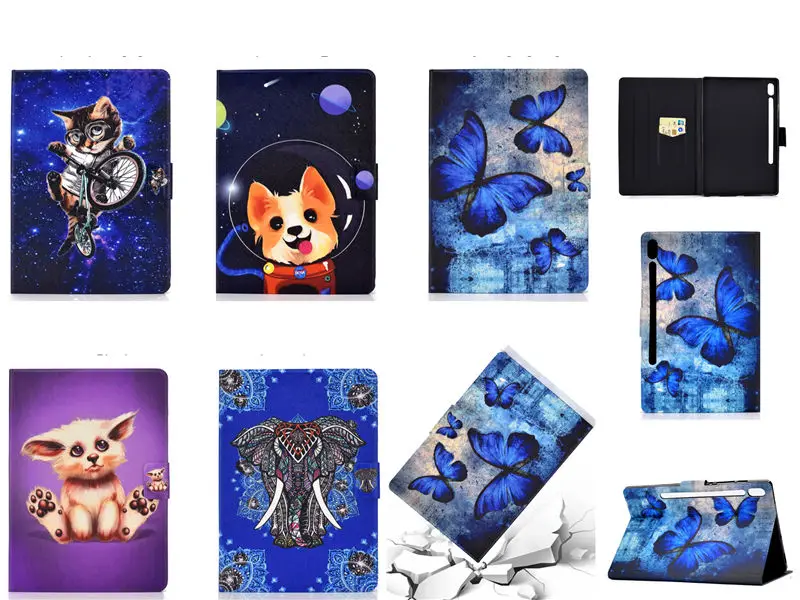 Чехол с рисунком кота для Samsung Galaxy Tab S6 10,5 SM-T860 SM-T865 T860 10," чехол из силикона PU кожа подставка+ подарок