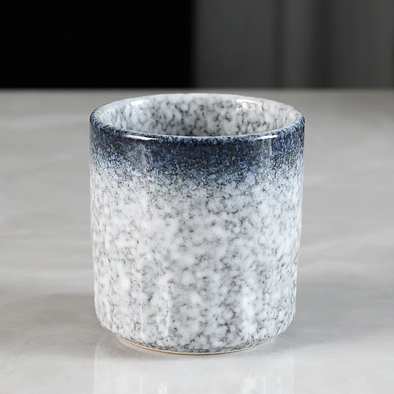 

4Pcs/set Japanese Snowflake Ceramic Kung Fu Tea Set Tea Cup Creative Flower Tea Cup Big Tea Cup Tea Sets Porcelain