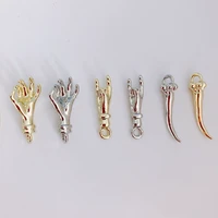 new fashion alloy electroplating pendant personality finger bier hot selling necklace earring charms